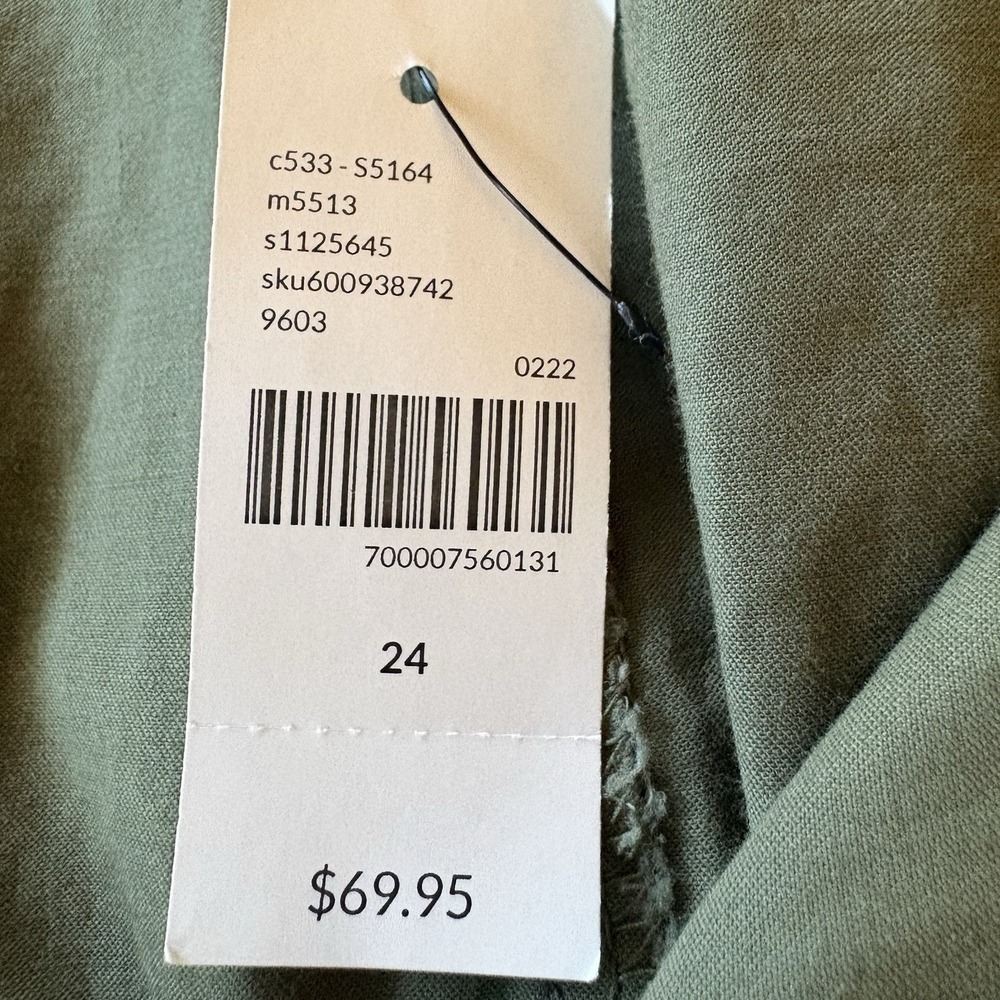 NWT! Lane Bryant Jogger CapriPants Women's Size 24 Olive Green Mid-Rise Stretch - Picture 11 of 16